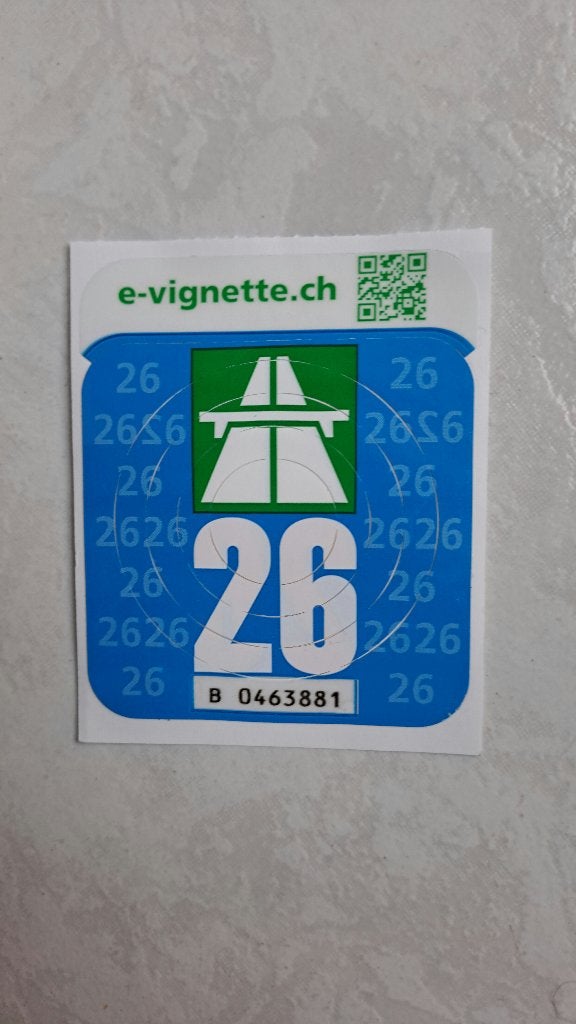 Vignette autoroutière suisse, Enlèvement, Neuf