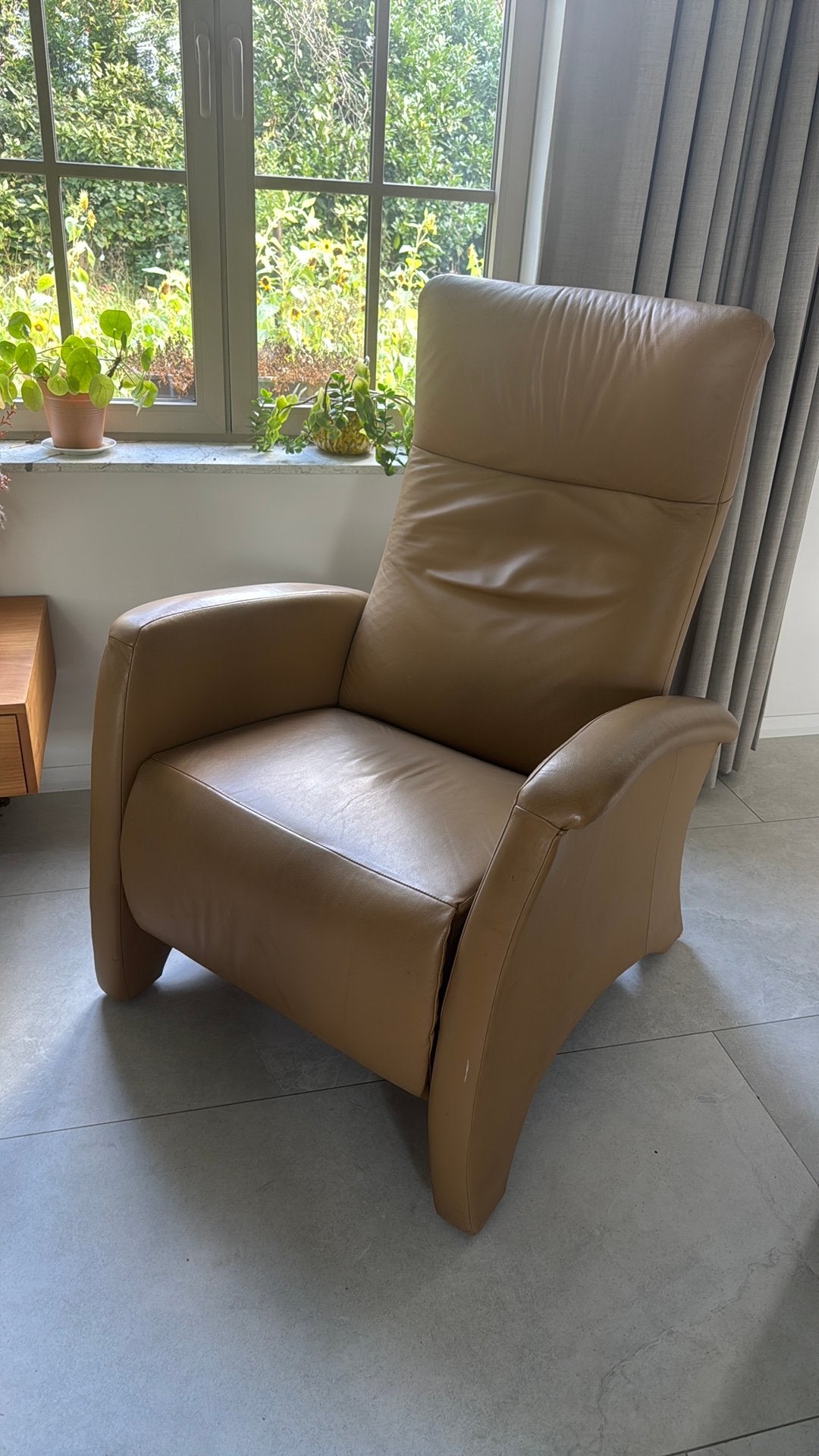 Relaxzetel, Ophalen, Gebruikt, 75 tot 100 cm, Leer