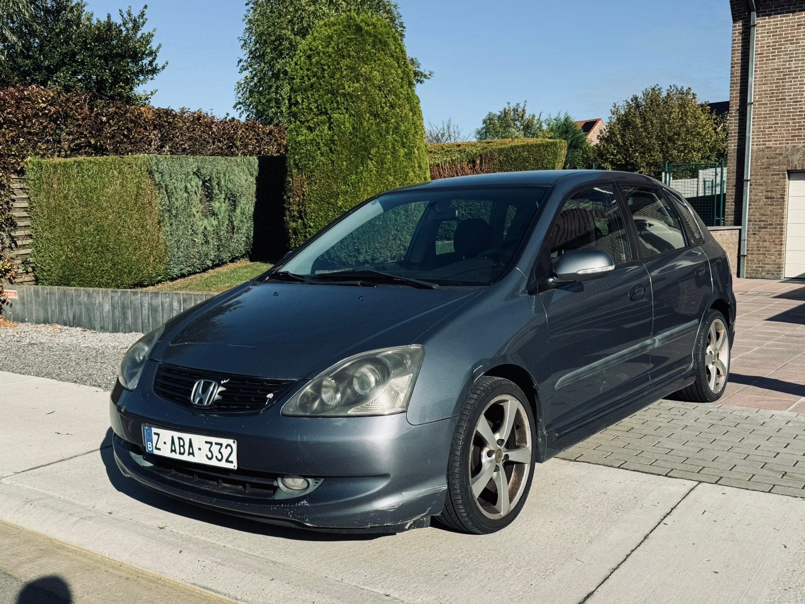 Honda Civic 1.6 benzine, airco, 249.000 km, 09.2006., Auto's, Voorwielaandrijving, Dealer onderhouden, Stof, Zwart