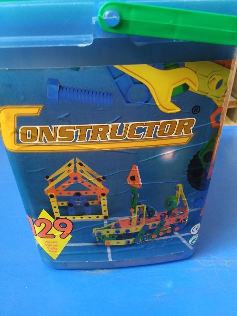 nieuw set constructor bouwen met 129 stuks in handige emmer, Enlèvement ou Envoi, Neuf, Construction