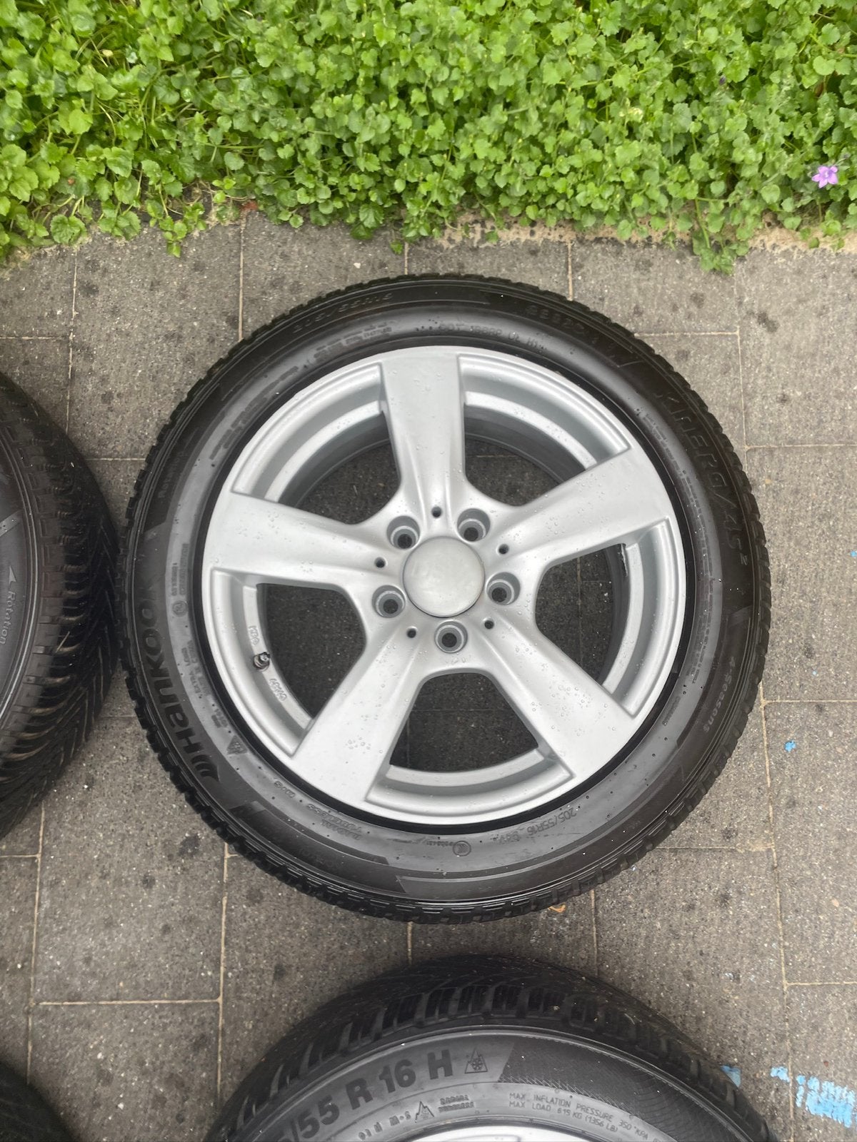DVB 16 inch lichtmetalen velgen 5x112 met winterbanden, Ophalen, 16 inch, Winterbanden, Band(en)