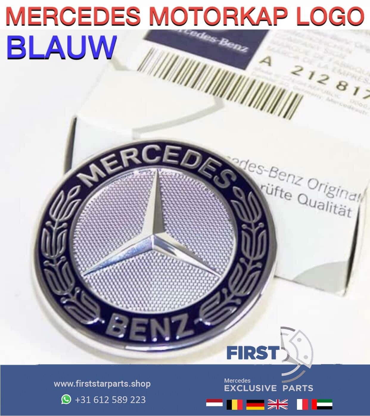 Mercedes MOTORKAP EMBLEEM LOGO W907 W447 W217 W222 W463 W166, Gebruikt, -, Ophalen of Verzenden, -