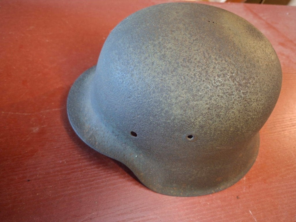Casque allemand M42 avec marquages à l'interieure, Collections, Envoi, Armée de terre, Casque ou Béret