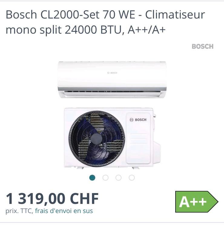 Climatiseur bosch, Elektronische apparatuur, Airco's, Ophalen of Verzenden, Nieuw
