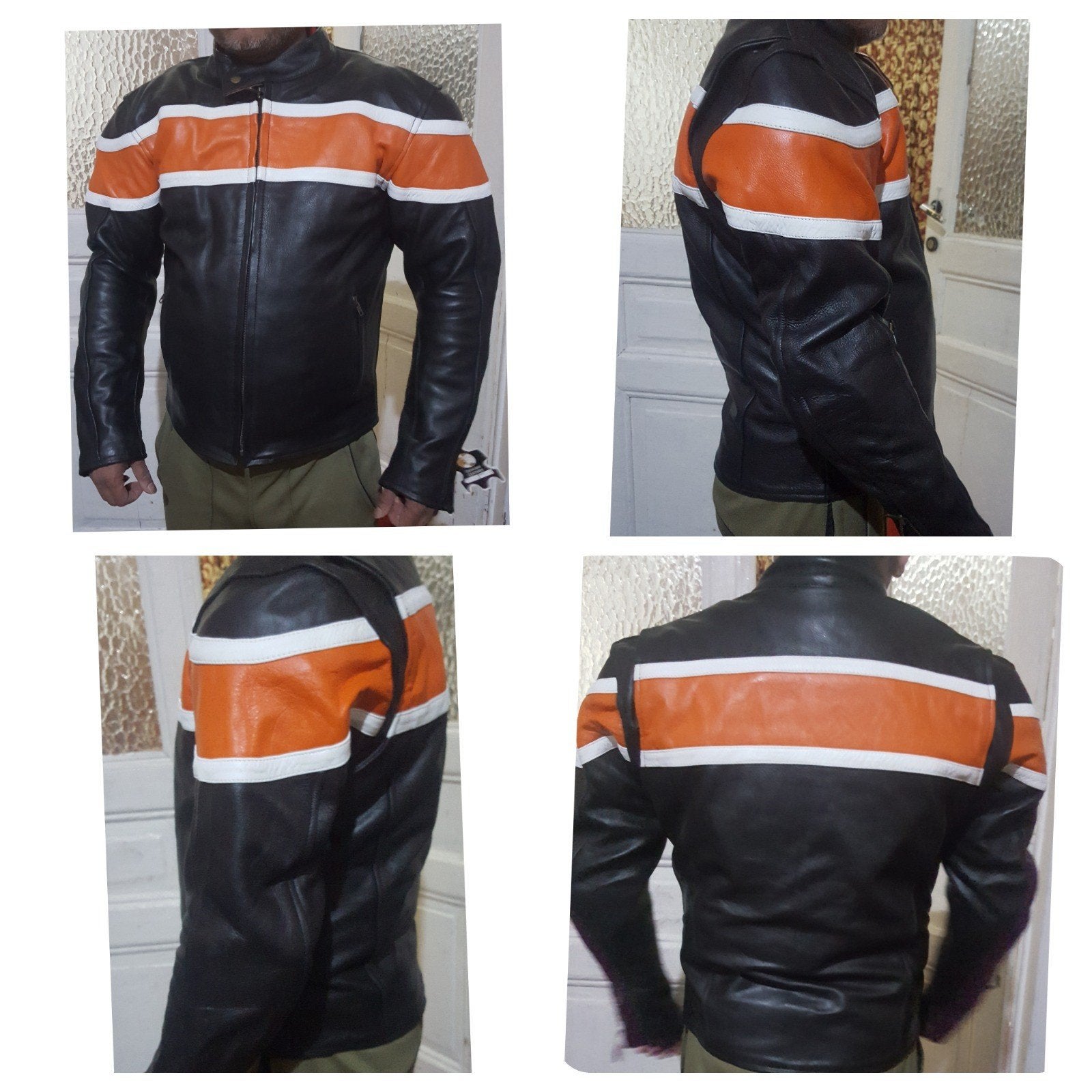 veste de Moto en cuir neuf CE protecteurs, Envoi, Neuf, avec ticket, Manteau | cuir