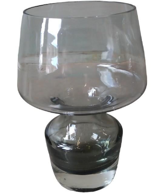 vintage glazen vaas. groene schijn., Ophalen of Verzenden
