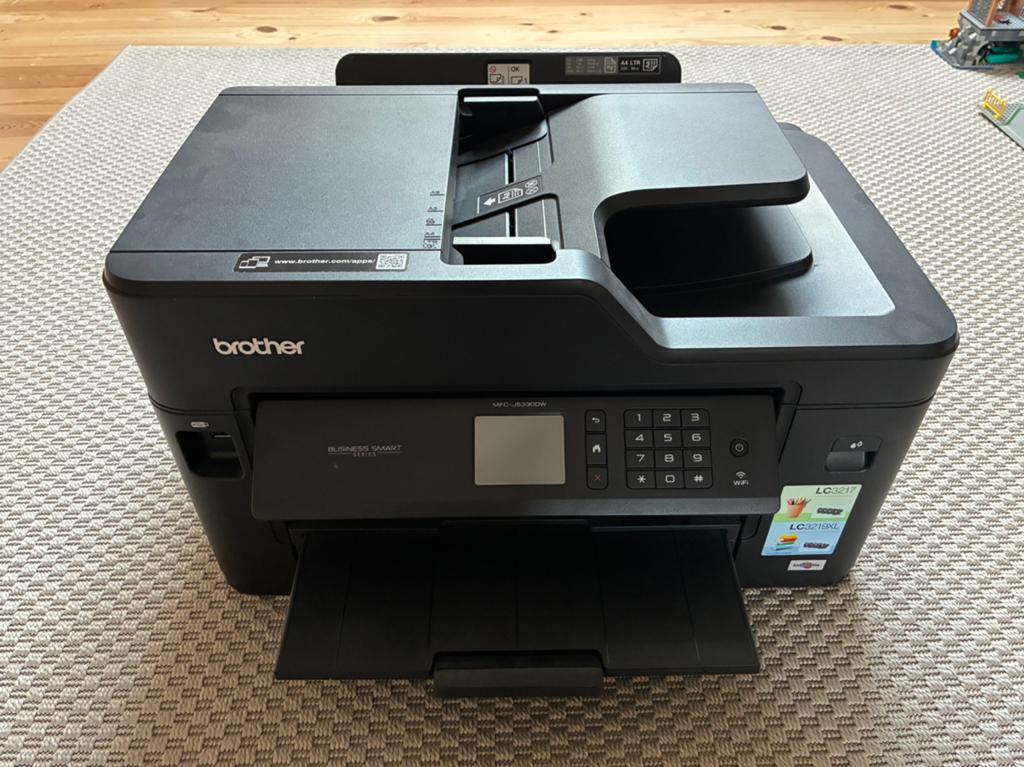 Printer/scanner/copieur Brother MFC-J5330DW + 4 cartouches, Computers en Software, Printers, Ophalen, Zo goed als nieuw, Printer