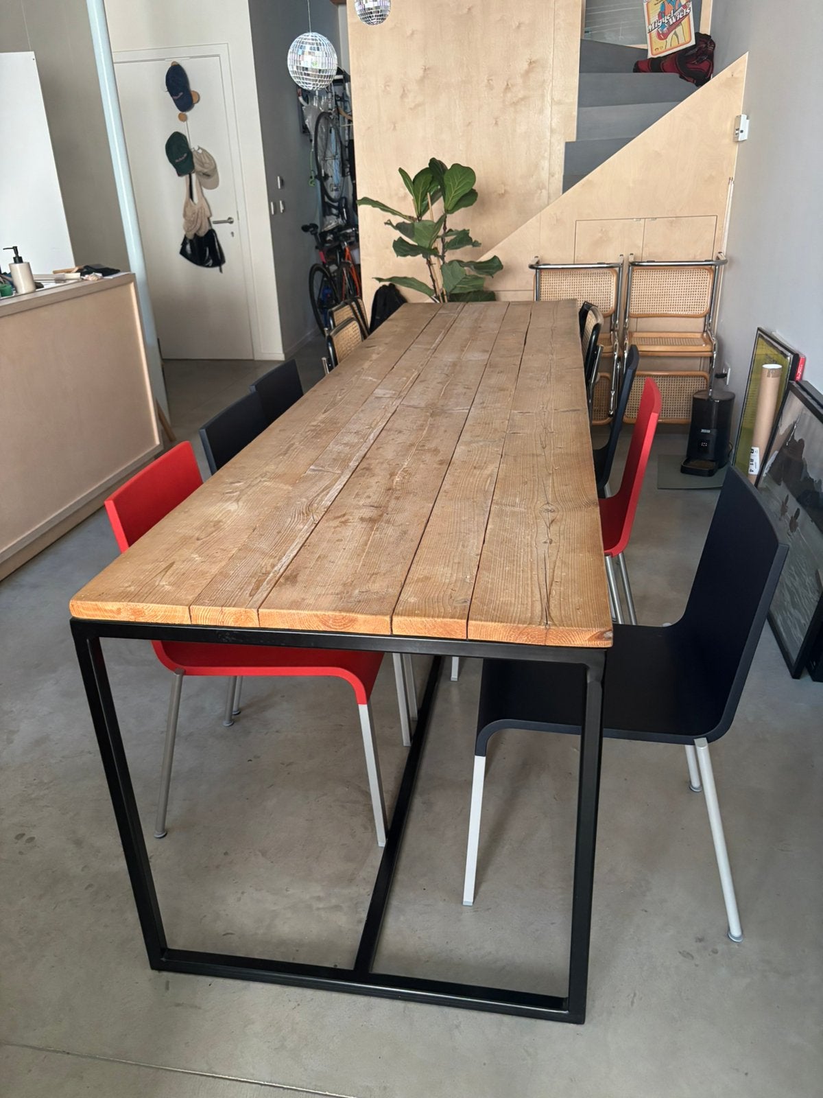 Eettafel 300 x 80 x 78, 200 cm of meer, 50 tot 100 cm, Zo goed als nieuw, Vijf personen of meer