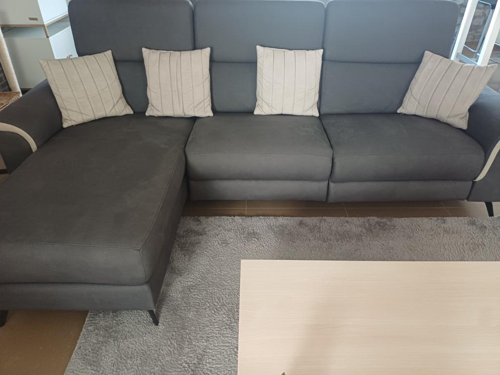 Canapé d'angle électrique en micro cuir, Enlèvement, Cuir
