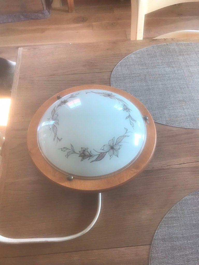 Plafondlamp/plafonnière, Ophalen, Meerkleurig, Jaren 70, E27 (groot)