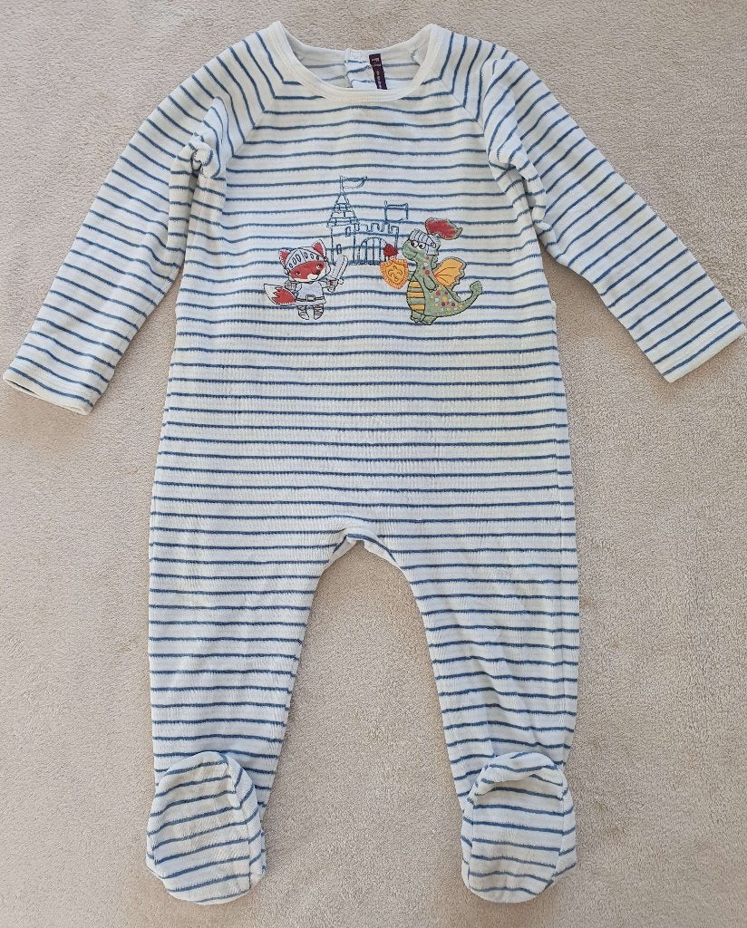 Pyjama grenouillère blanc/bleu - T86 (2ans) - Sergent Major, Enfants & Bébés, Sergent Major, Garçon ou Fille, Comme neuf, Enlèvement