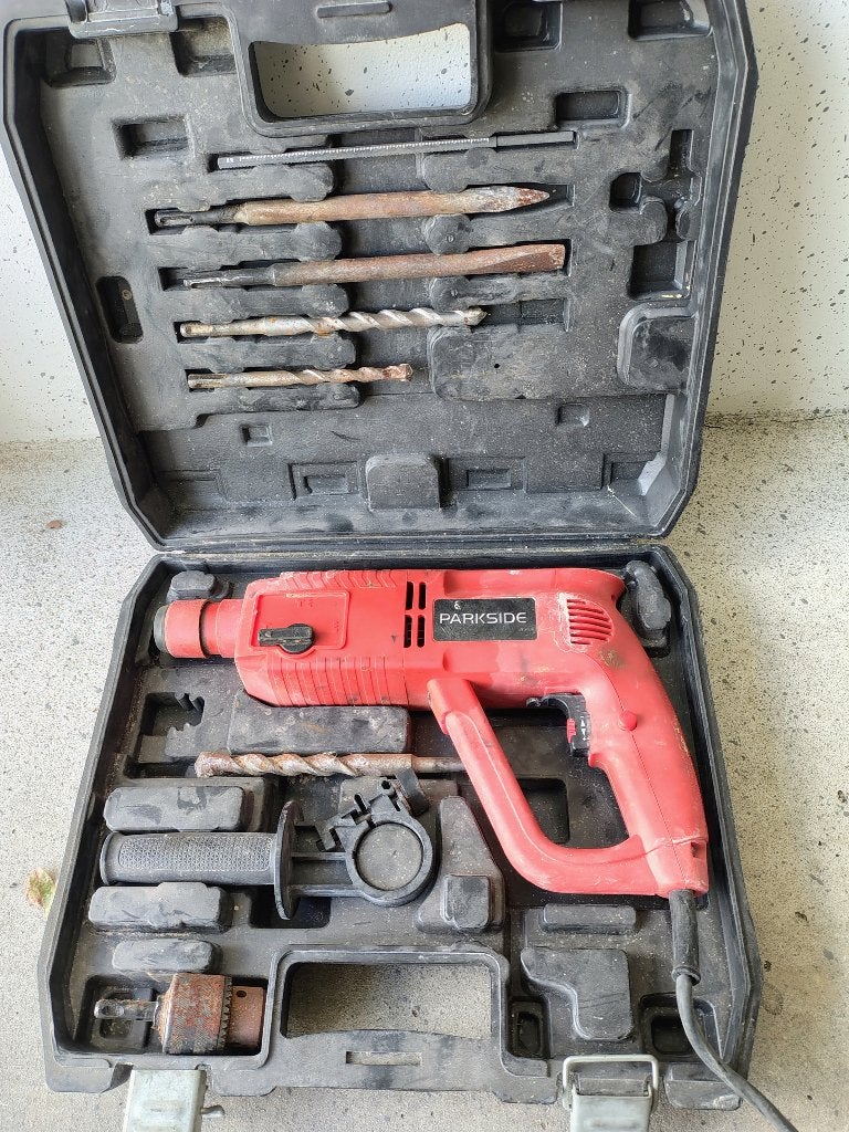 Boorhamer, Ophalen, Gebruikt, Boormachine