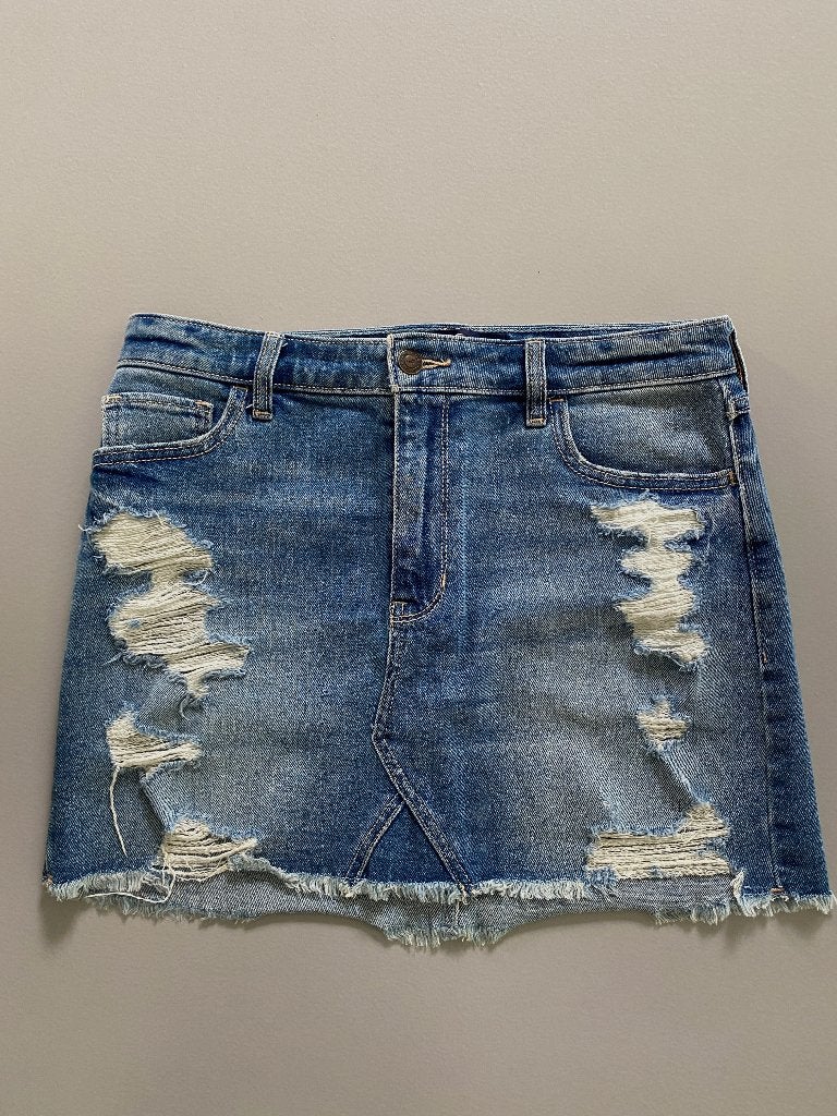 jeansrok Hollister W30, high-rise vintage stretch, Ophalen of Verzenden, Zo goed als nieuw
