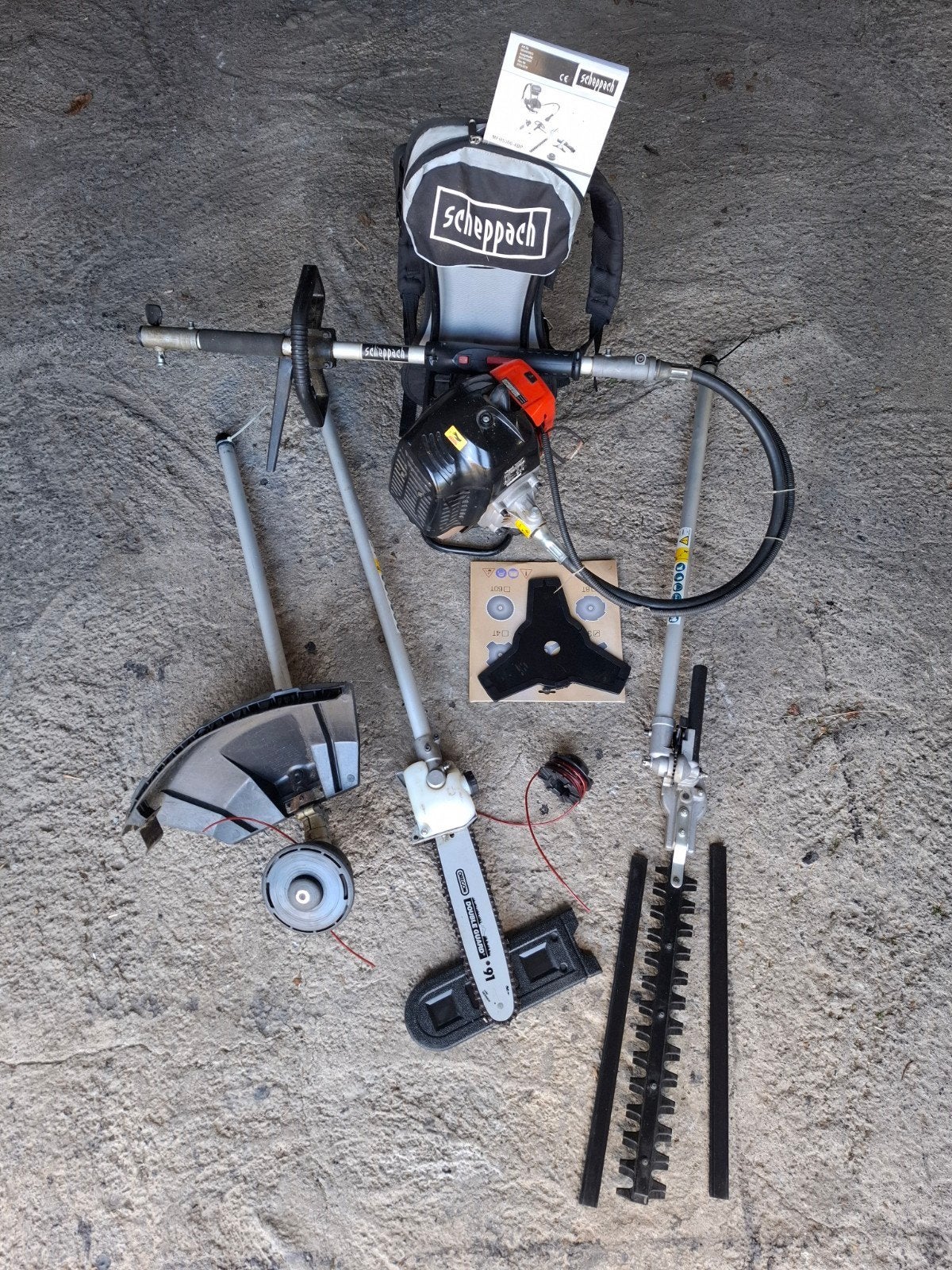 Debrousailleuse de jardin multifonctionnelle 4 en 1 SCHEPPAC, Enlèvement