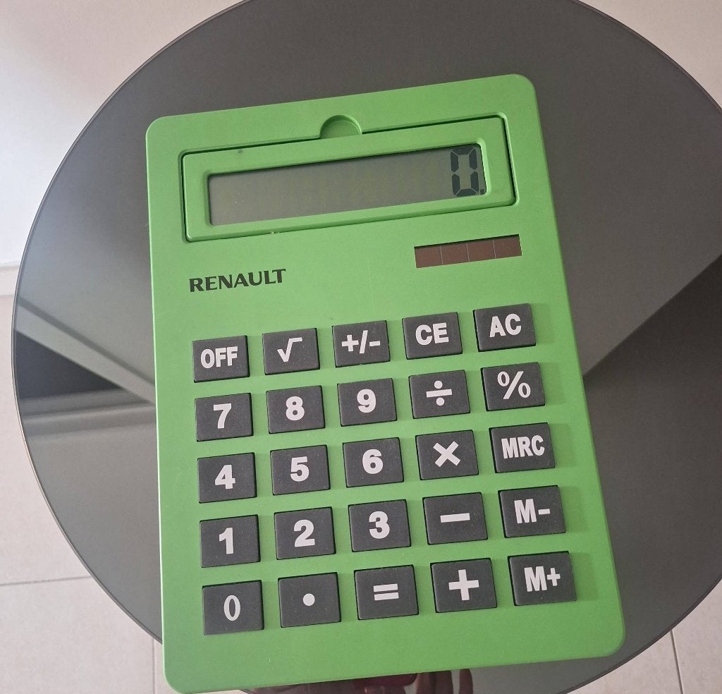 Grande calculette Renault., Collections, Collections Autre, Enlèvement ou Envoi, Comme neuf