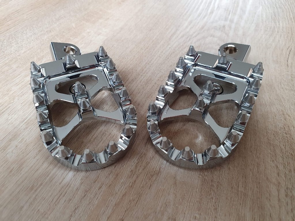 Voetsteps Voetsteunen Harley MX Clubstyle chroom, Motoren, Ophalen of Verzenden, Nieuw