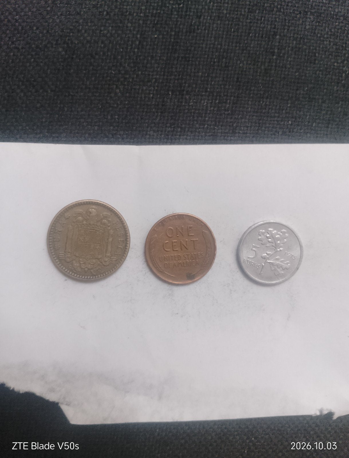 pièce de monnaie, Enlèvement ou Envoi