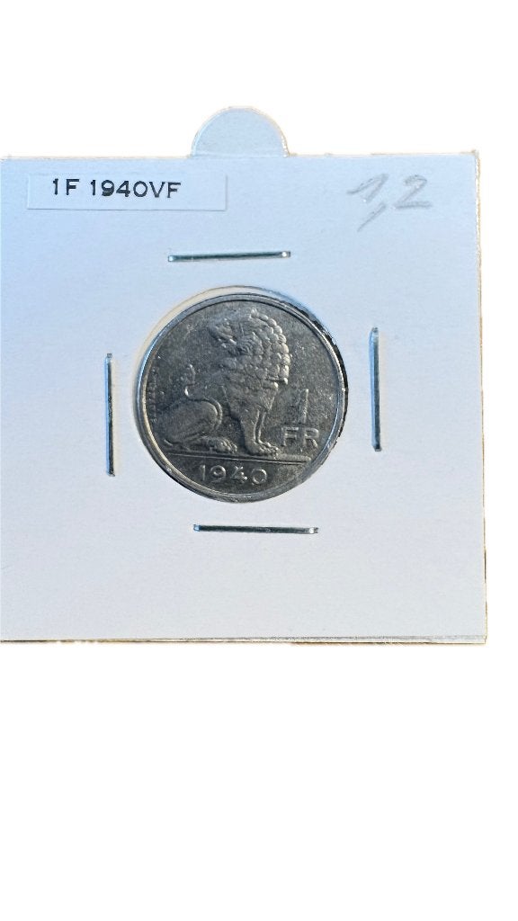 LEOPOLD III: 1 FRANK 1940VF, Postzegels en Munten, Ophalen of Verzenden