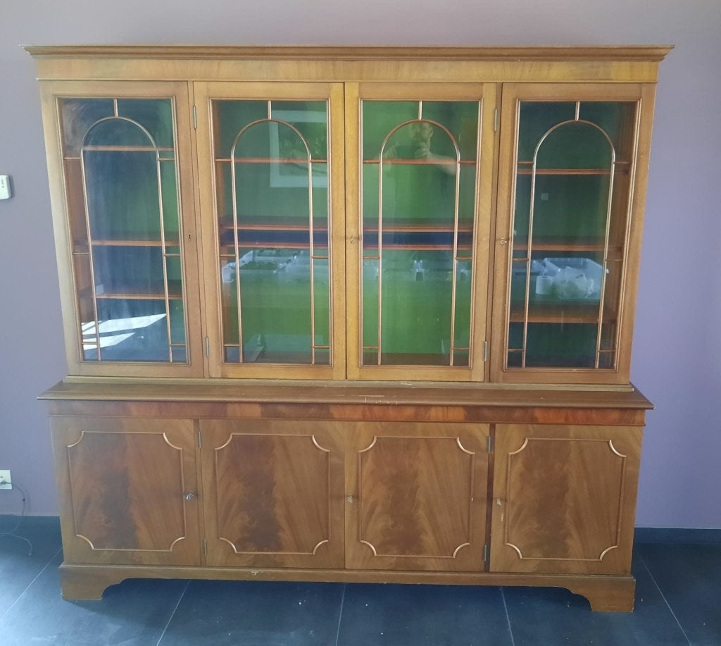 Lot 3 Meubles en Bois Massif : Bibliothèque, Bureau, Buffet, Avec tiroir(s), Anglais Victorien, Comme neuf, Enlèvement
