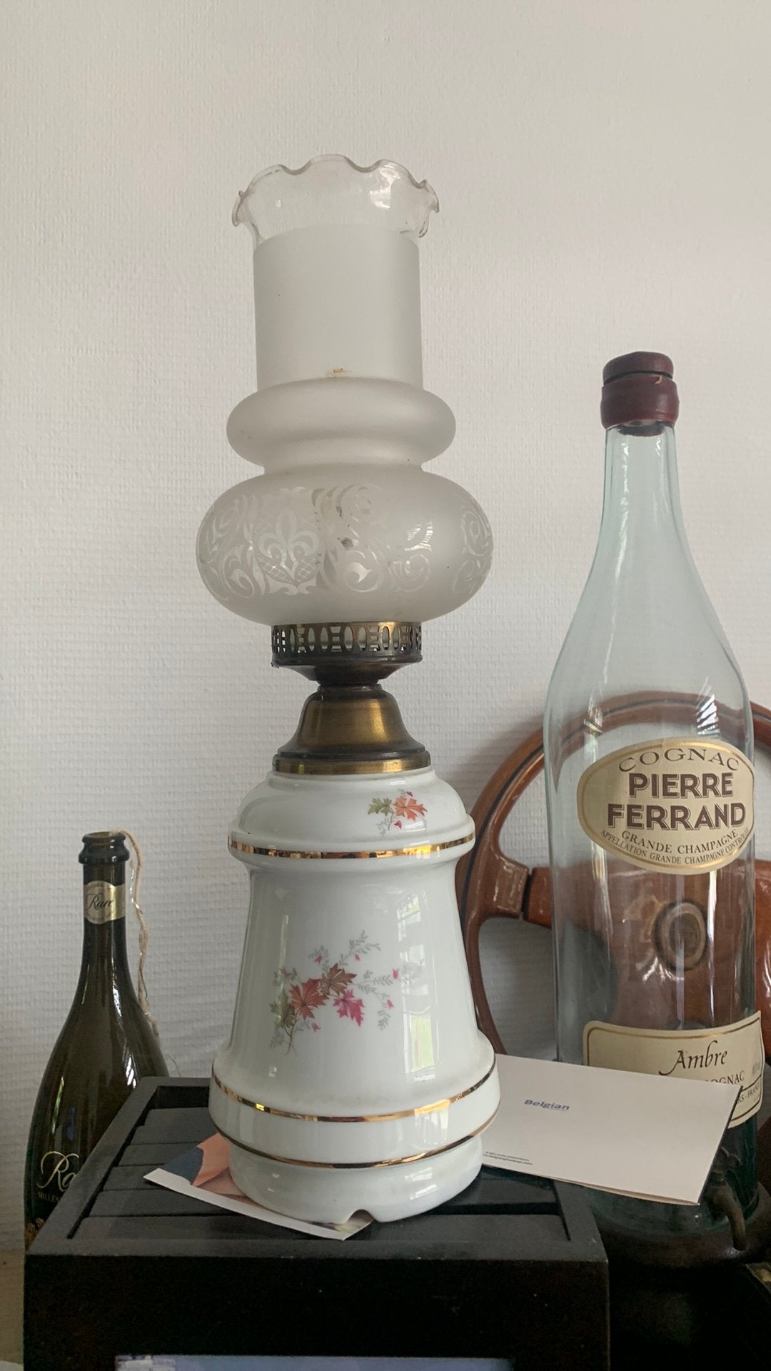 Porselein tafellamp, Huis en Inrichting, Ophalen of Verzenden, Zo goed als nieuw