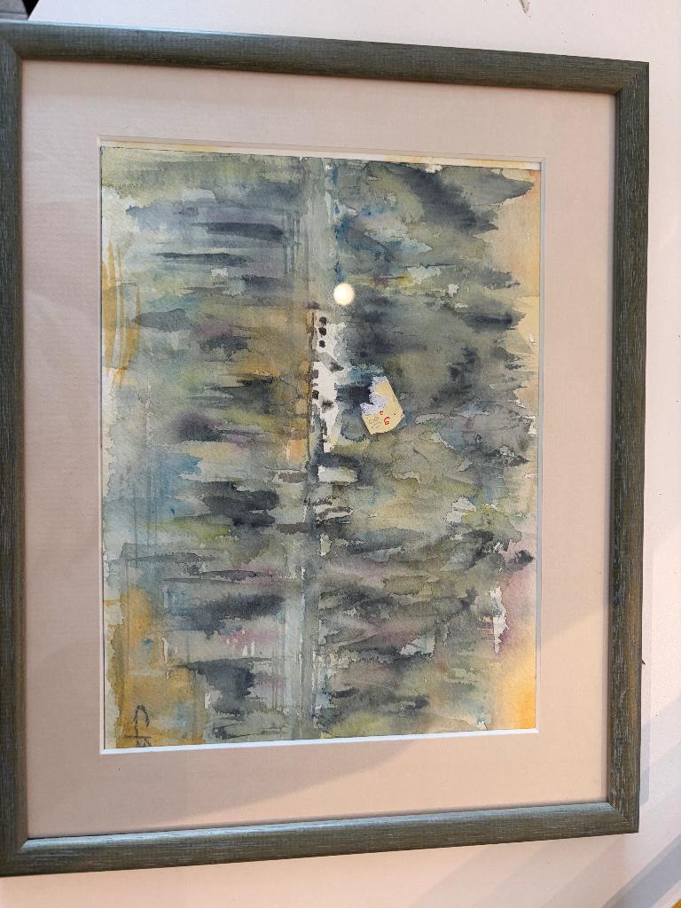 Sfeervol Origineel Aquarel - Boslandschap aan het Water, Enlèvement ou Envoi