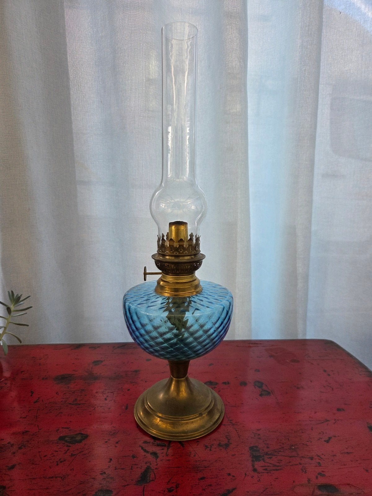 Ancienne lampe à pétrole Art Déco, Enlèvement ou Envoi