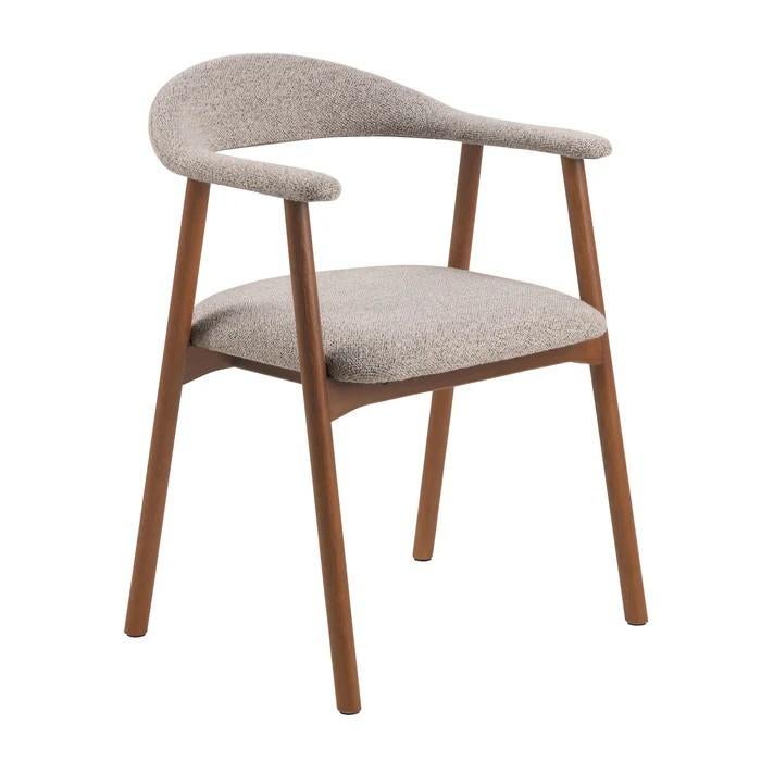 4 nouvelles chaises de salle à manger - noyer - grège, Neuf, Scandinavisch, Brun, Enlèvement