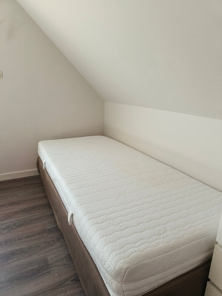 Boxspring incl. matras, Maison & Meubles, 100 cm, Une personne, Brun, Enlèvement