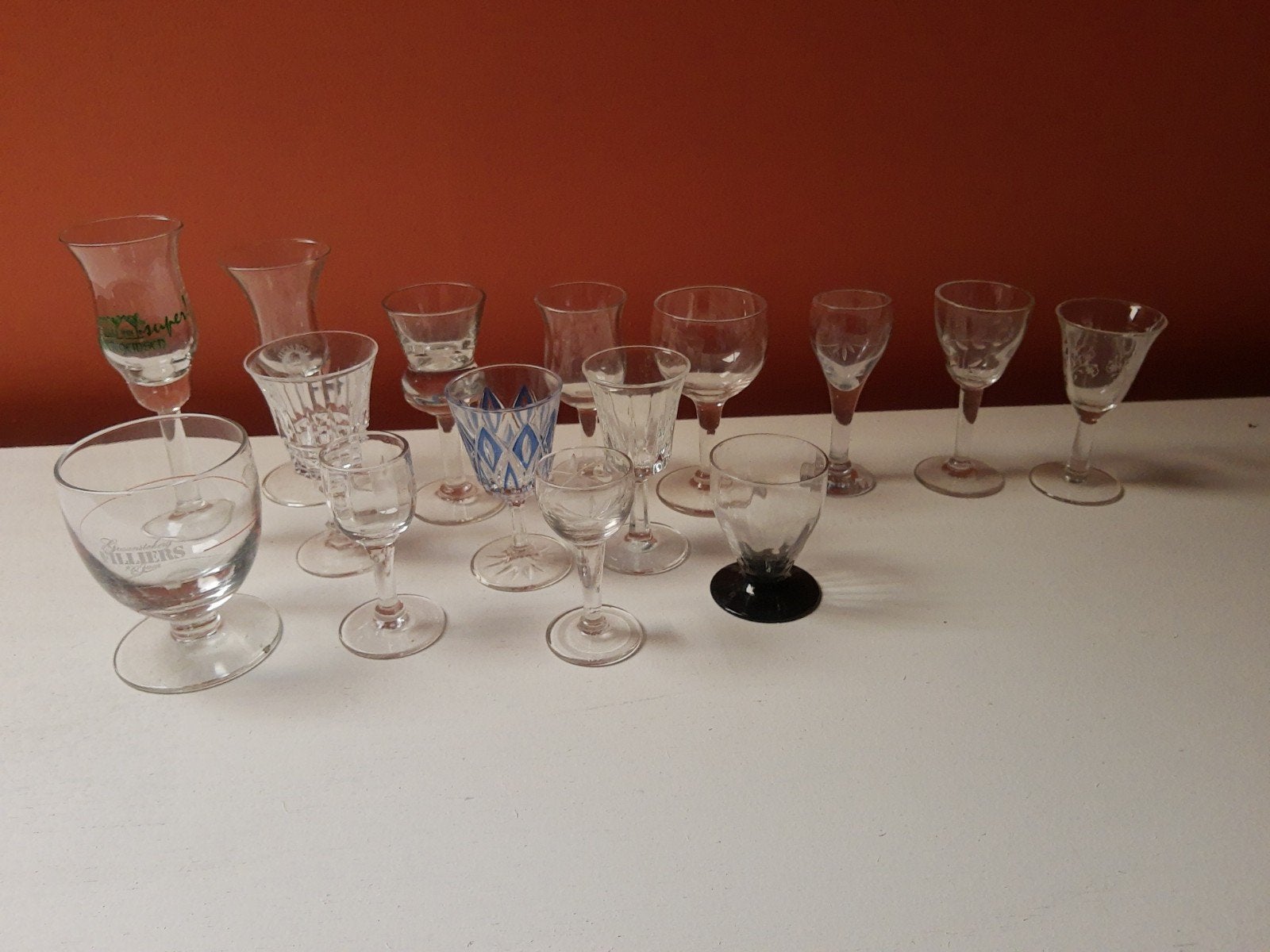 lot druppel glaasjes/shot glaasjes, Ophalen