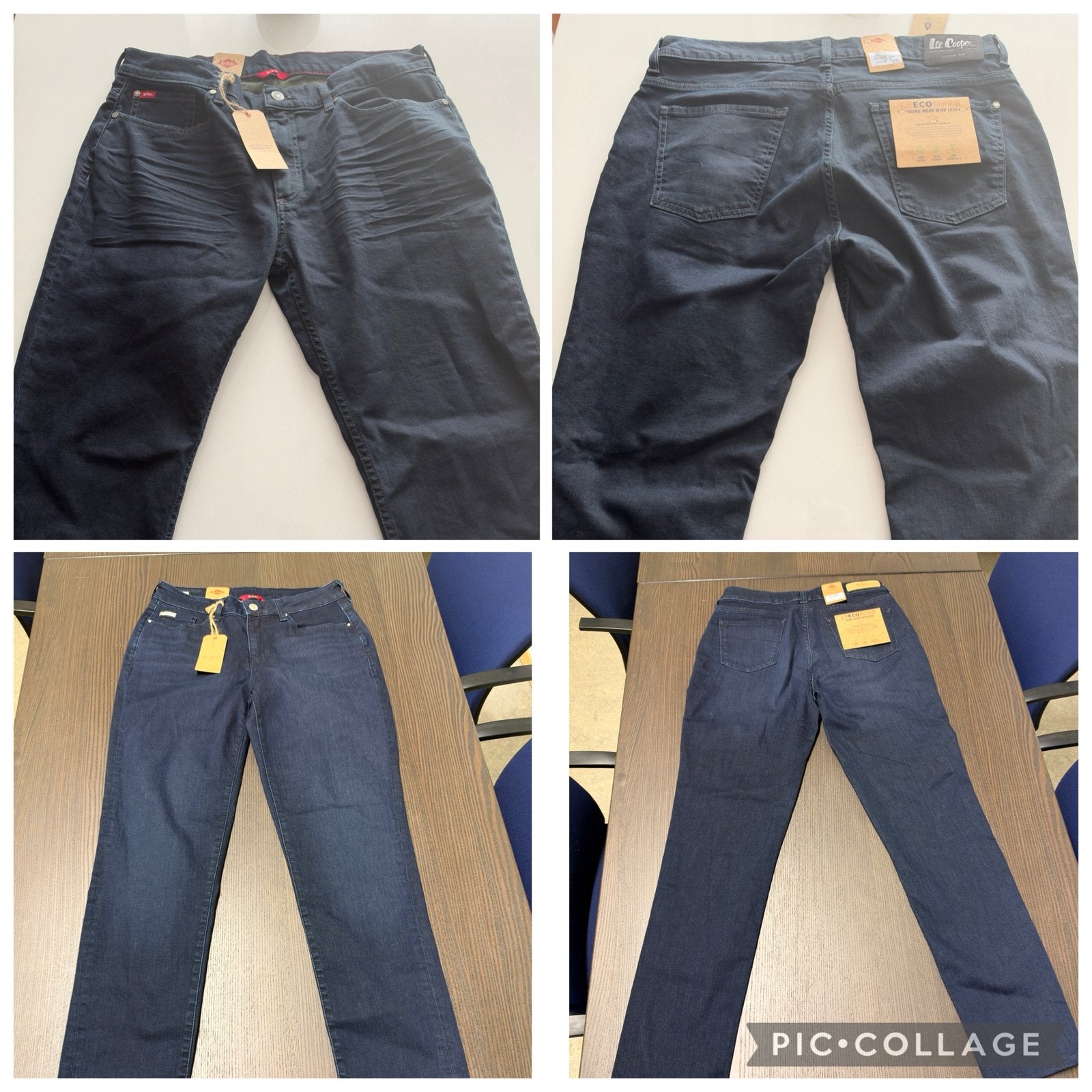 Lot 2 jeans lee cooper 1 homme 1 femme neuf et authentique, Kleding | Heren, Ophalen, Nieuw, Overige kleuren, Overige jeansmaten
