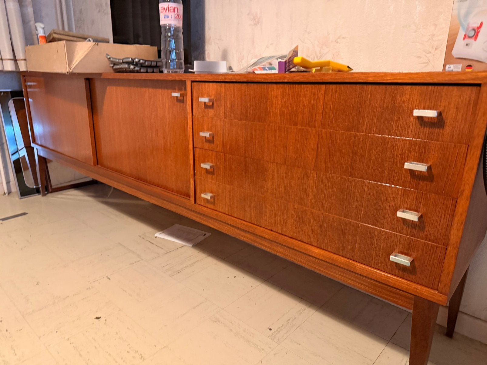 Mid-century buffetkast/dressoir, Huis en Inrichting, Kasten | Dressoirs, Ophalen, Zo goed als nieuw, 50 tot 75 cm, Mid-century modern