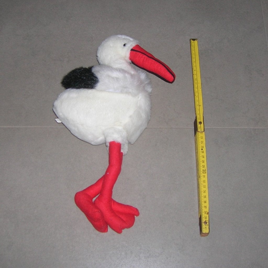 Pluche ooievaar knuffel, Kinderen en Baby's, Ophalen, Zo goed als nieuw