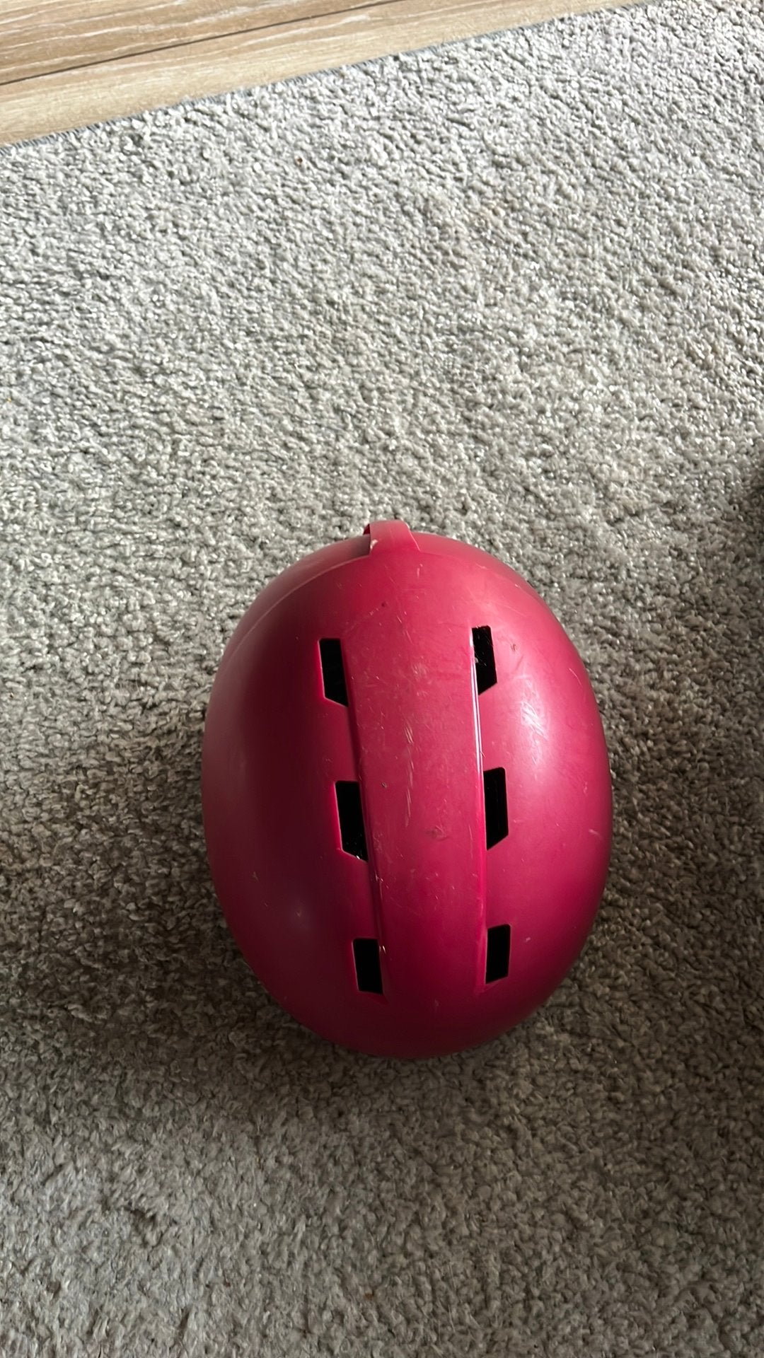 Donker roze skihelm, Autres marques, Skis, Comme neuf, Enlèvement