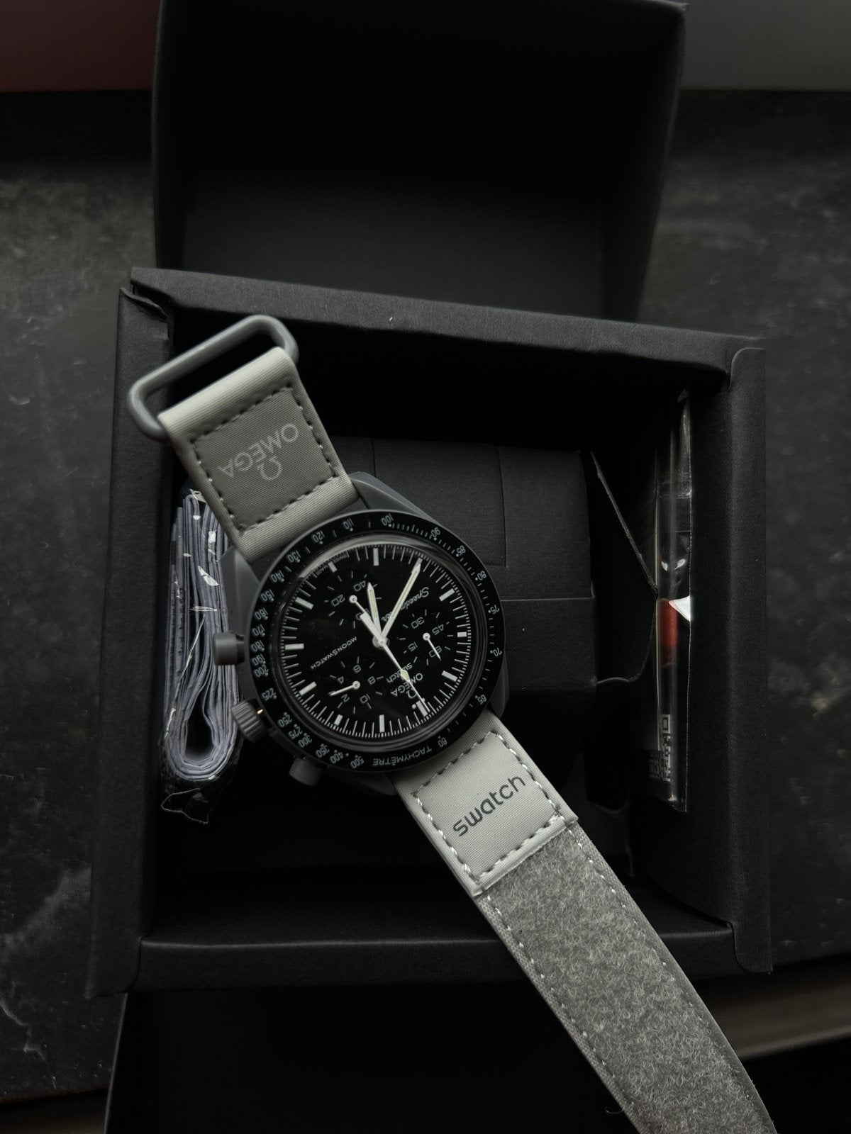 Mission Omega x Swatch MoonsWatch vers Mercure, Bijoux, Sacs & Beauté, Montres | Hommes, Enlèvement ou Envoi, Comme neuf, Omega