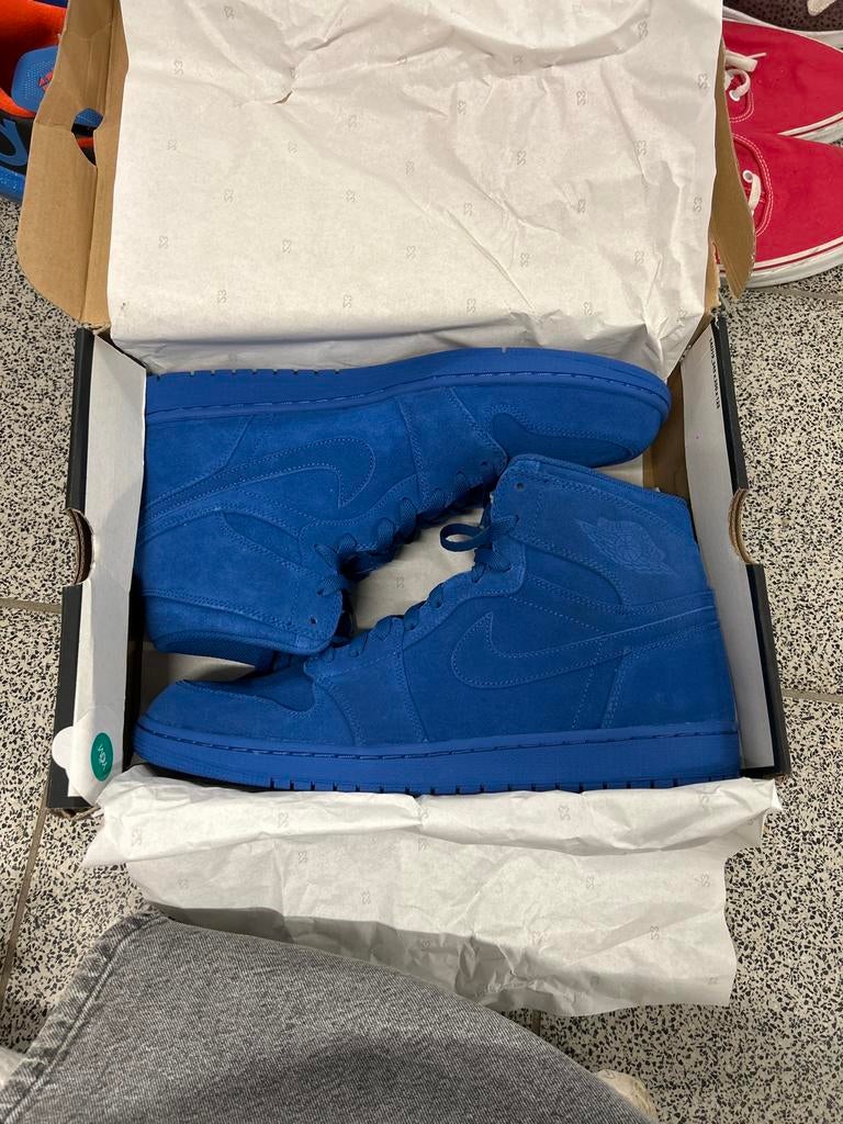 Nike Air Jordan 1 Retro High Team Royal/Blue Suede 48.5, Enlèvement ou Envoi, Neuf, Chaussures