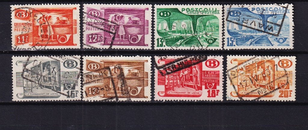 Belgique Timbres chemins de fer 1950-52 TR322-329 oblitéré, Envoi, Affranchi, Oblitéré
