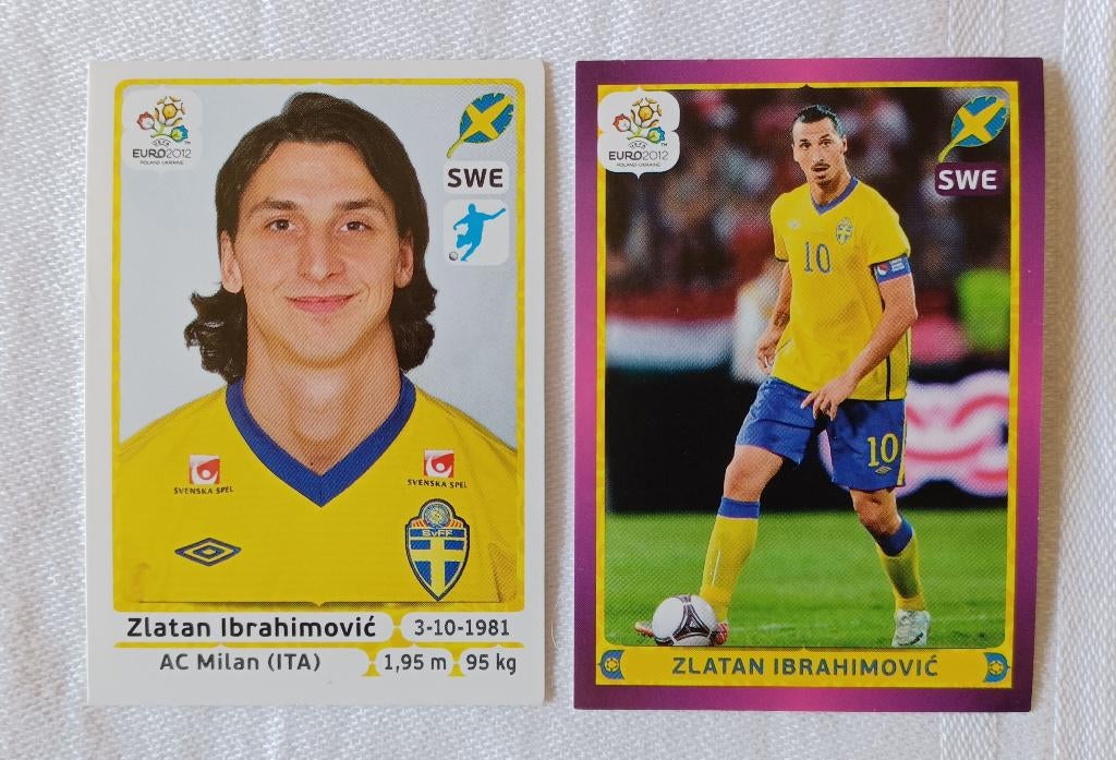 Autocollants Zlatan Ibrahimović - Euro 2012, Enlèvement ou Envoi, Comme neuf, Plusieurs autocollants