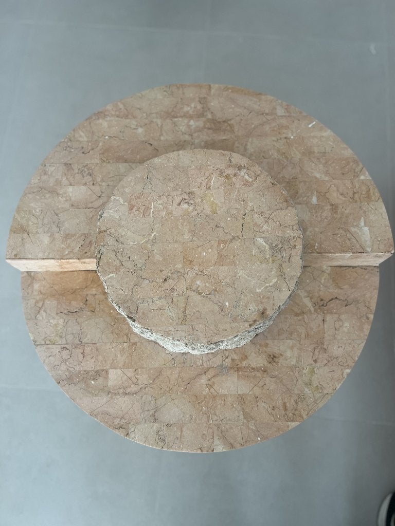 rosé blanc, Maison & Meubles, Tables | Tables d'appoint, Utilisé, Rond, 45 à 60 cm, Moins de 55 cm, Autres matériaux, Enlèvement