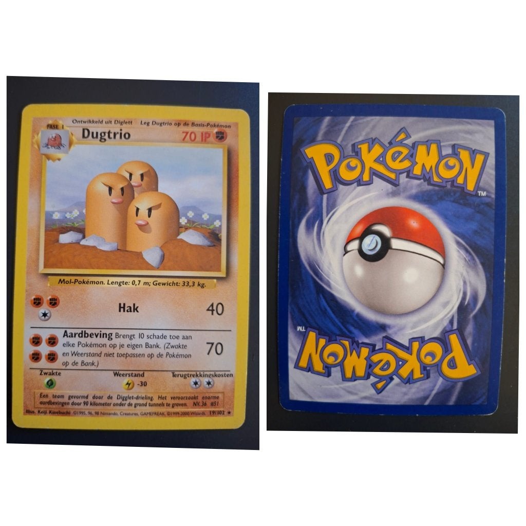 Pokemon Dugtrio Base set, Enlèvement ou Envoi, Utilisé, Cartes en vrac