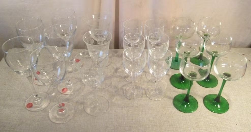 Mooie Partij van allerlei Wijnglazen, Ophalen of Verzenden, Zo goed als nieuw, Glas, Glas of Glazen