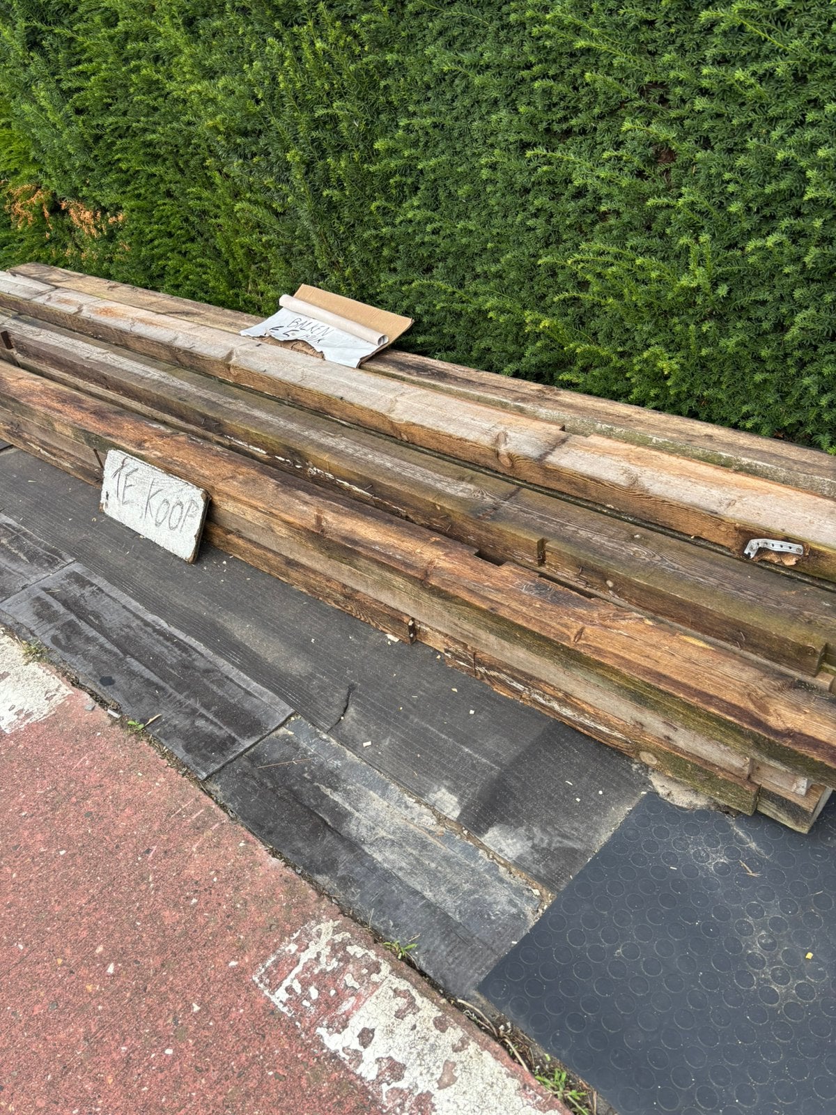 Houten balken, Ophalen, Zo goed als nieuw