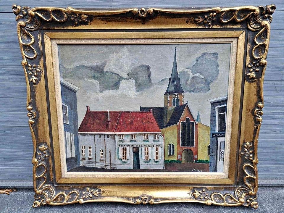 Huile sur toile signe jozef vinck, Ophalen of Verzenden, Doek