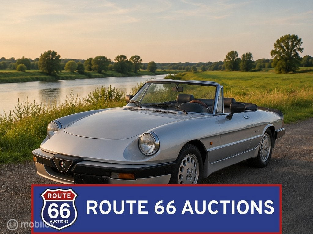 Alfa Romeo Spider 2.0 | 1988 | Route 66 Auctions, Zwart, Bedrijf, Handgeschakeld, Overige carrosserie