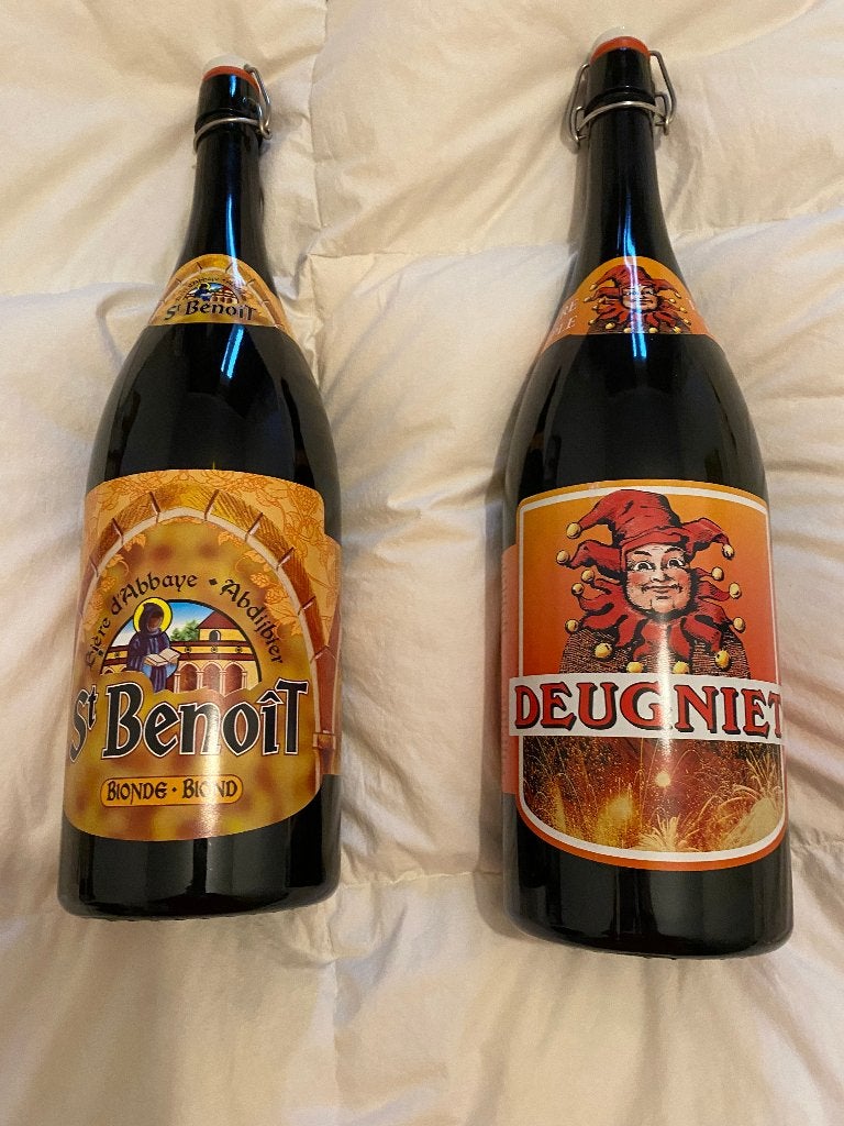 2 bouteilles vides 3 litres  (DEUGNIET - St BENOIT), Ophalen, Zo goed als nieuw, Flesje(s)