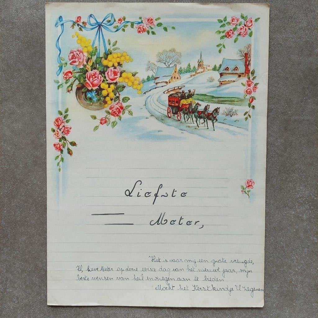 Nieuwjaarsbrief Berlare jaren 50, Ophalen