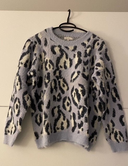 Lichtblauwe trui met dierenprint, Taille 46/48 (XL) ou plus grande, Enlèvement ou Envoi, Bel & Bo, Comme neuf