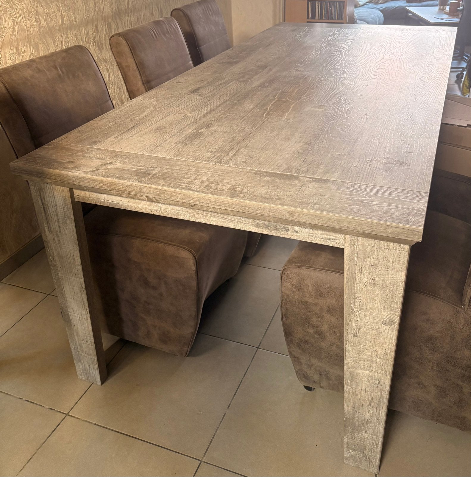 Table de salle a manger, Maison & Meubles, 200 cm ou plus, Cinq personnes ou plus, Enlèvement, Utilisé