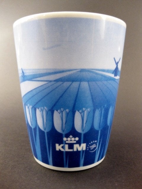 KLM - Royal Dutch Airlines Bone China Ware Mug Blue Tulips, Verzenden, Nieuw, Overige typen