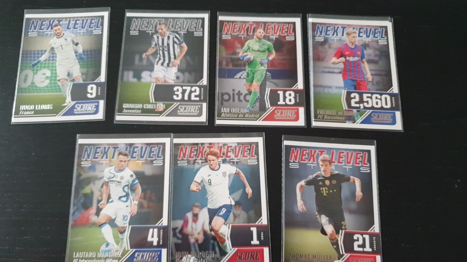 Panini Next Level Inserts Frenkie/Müller 7st, Ophalen of Verzenden, Zo goed als nieuw, Meerdere plaatjes