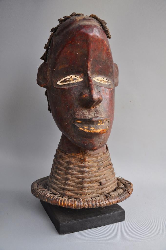 Ancien masque de tête, EJAGHAM, EKOI, Cameroun, vers 1970, Antiquités & Art, Enlèvement ou Envoi